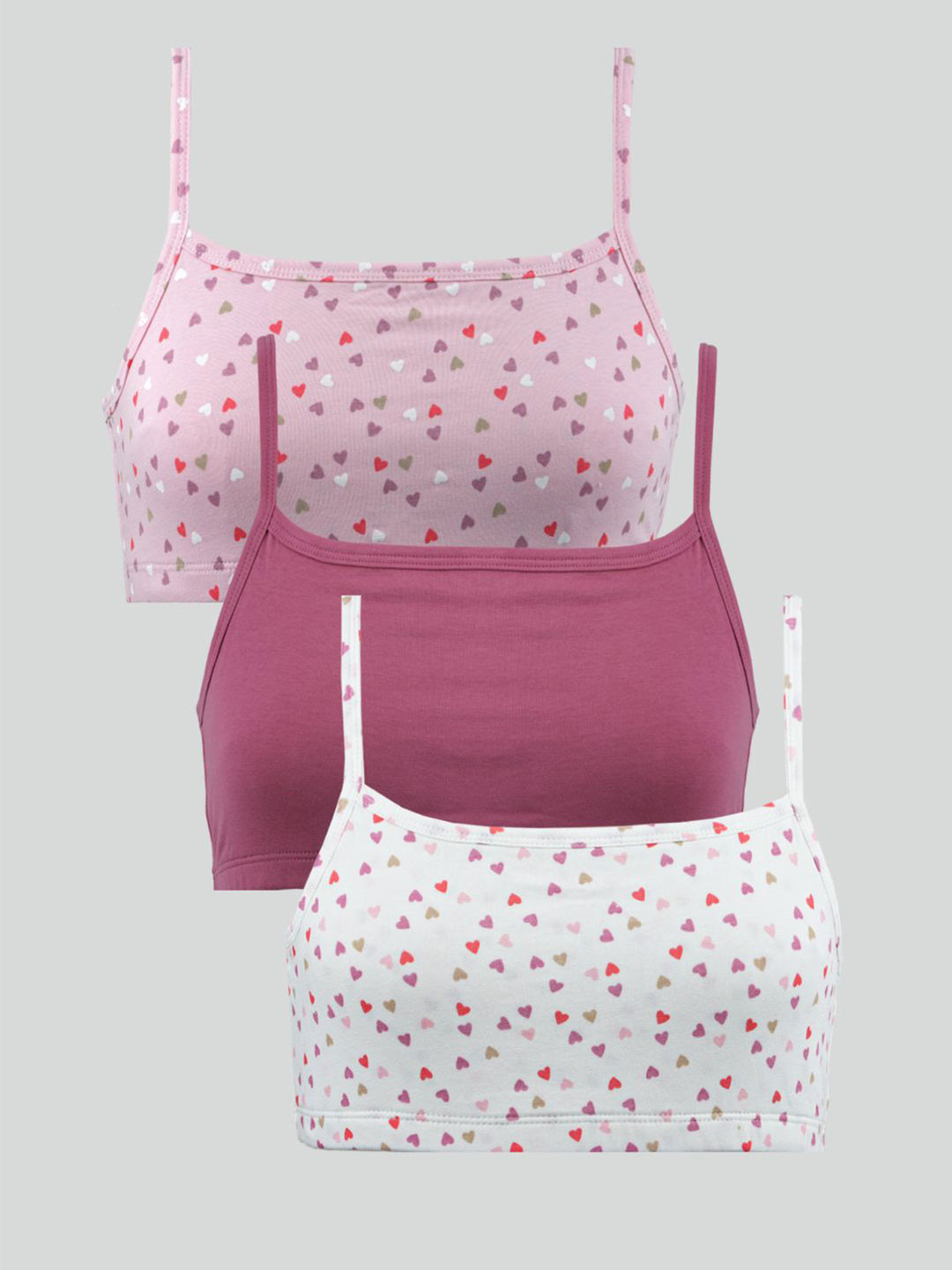 Charm n Cherish Girls Pack Of 3 Full Coverage Underwired Bra