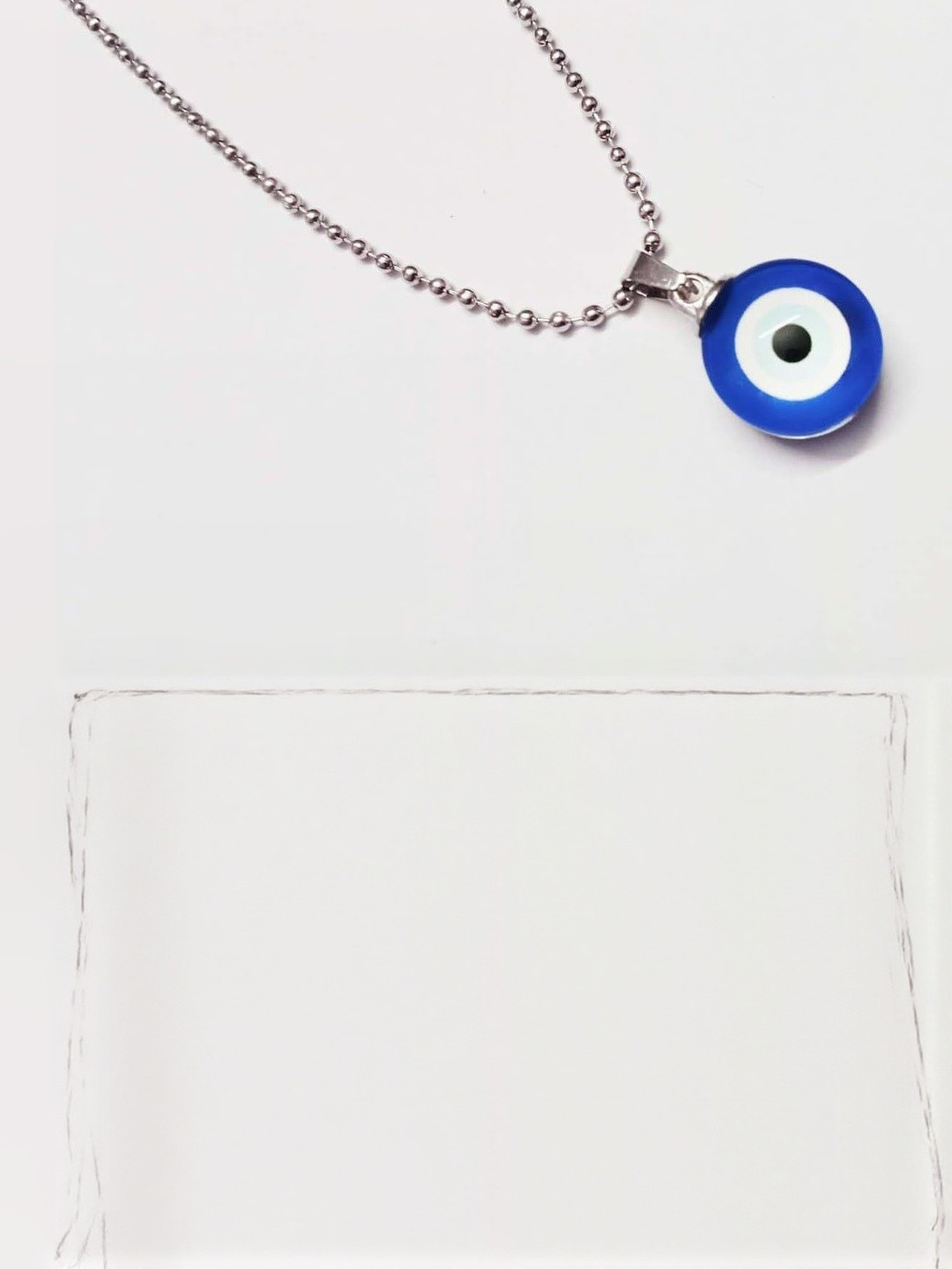 Crazy Queens Unisex Stainless Steel Evil Eye Pendant & Chain
