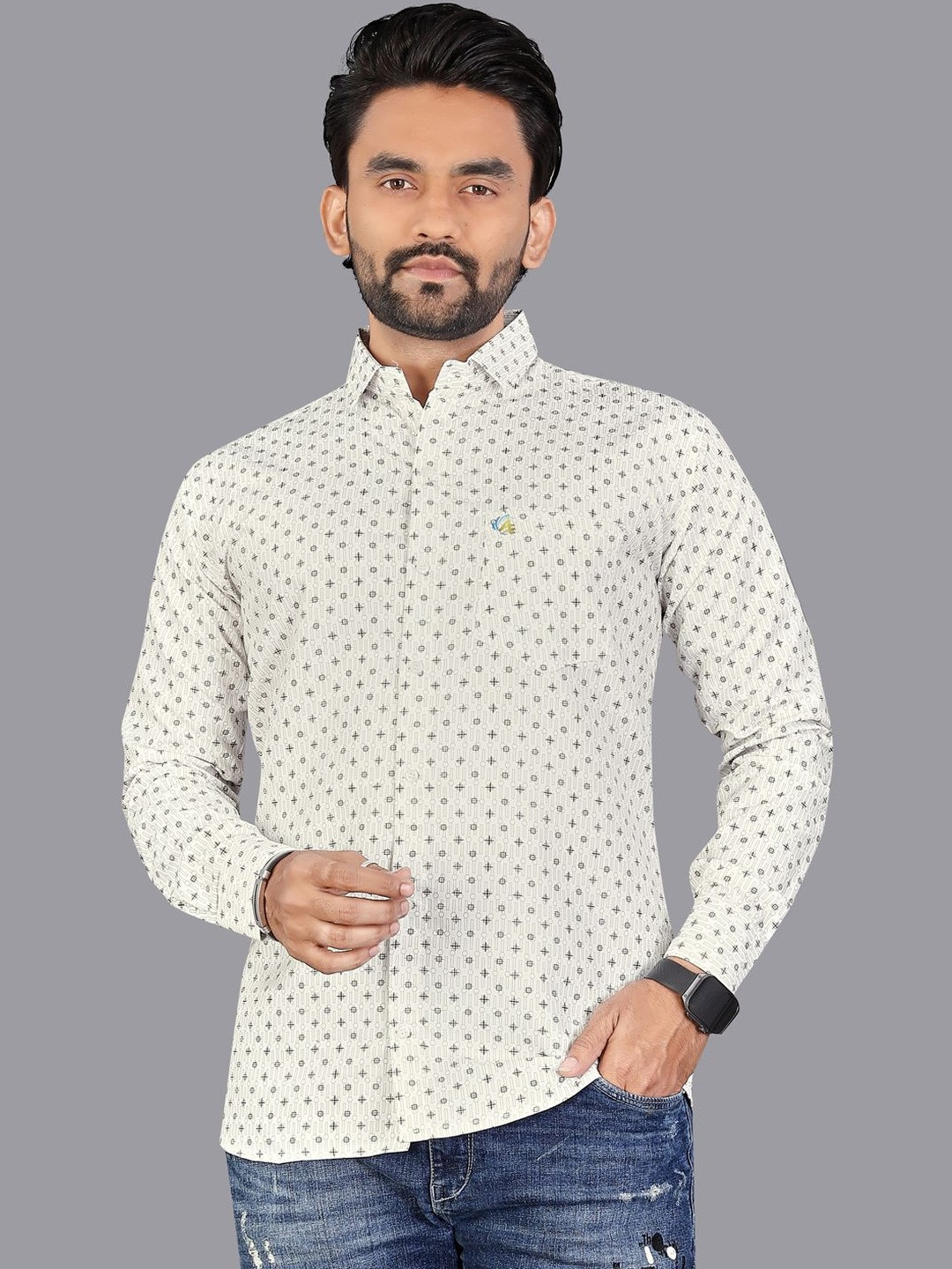 Cotton Men Casual Wear Shirt