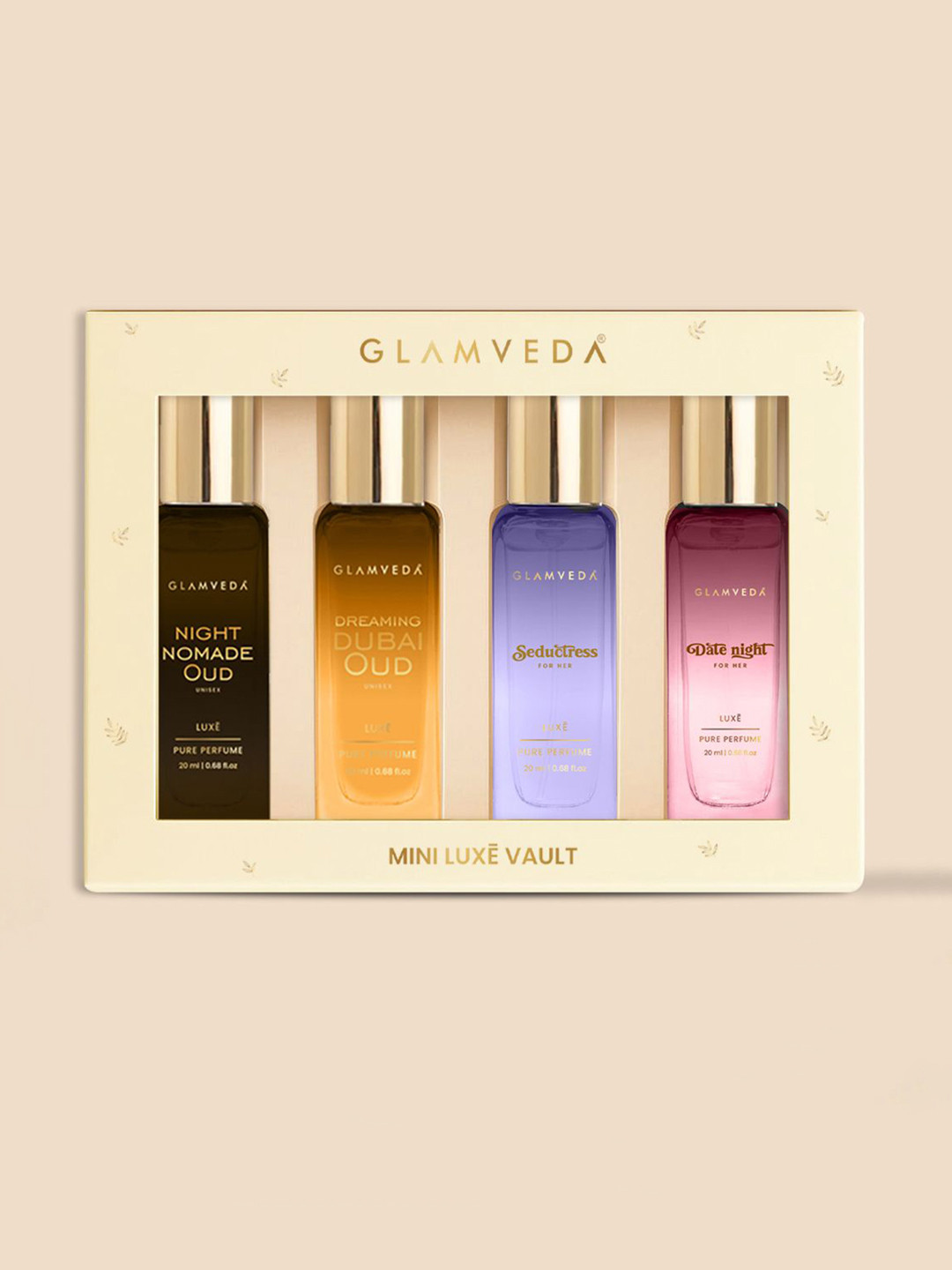 GLAMVEDA Set of 4 Date Night Seductress Dubai Nomade Oud Long Lasting Perfume 20 ml Each