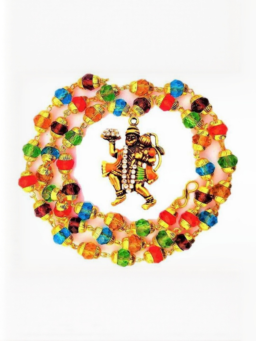 Basukiya Unisex Brass lord hanuman Necklace