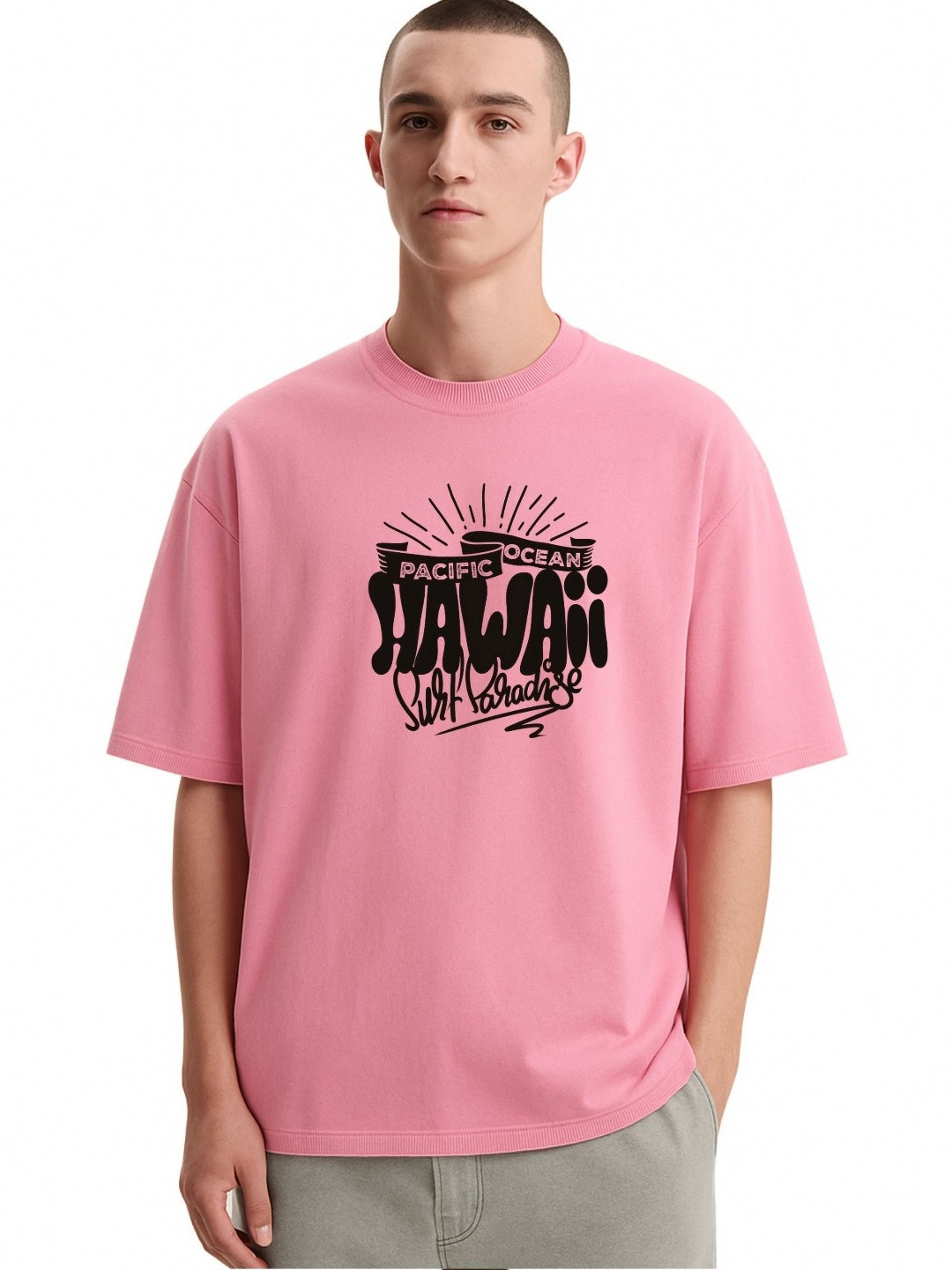 Fashnobic Men Relaxed Fit Hawaii Typography T-shirt