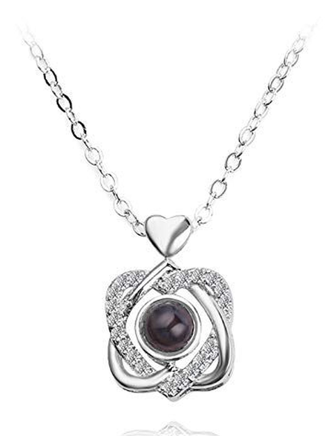 Moneekar Jewels Women Silver-Plated Pendant With Chain