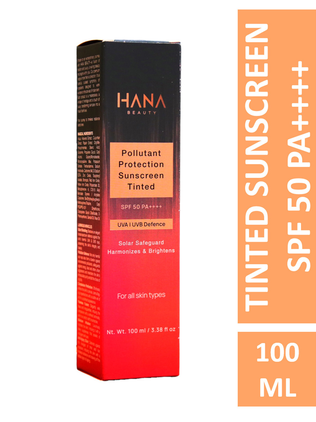 Hana Beauty SPF 50 Pollutant Protection Tinted Sunscreen - 100ml