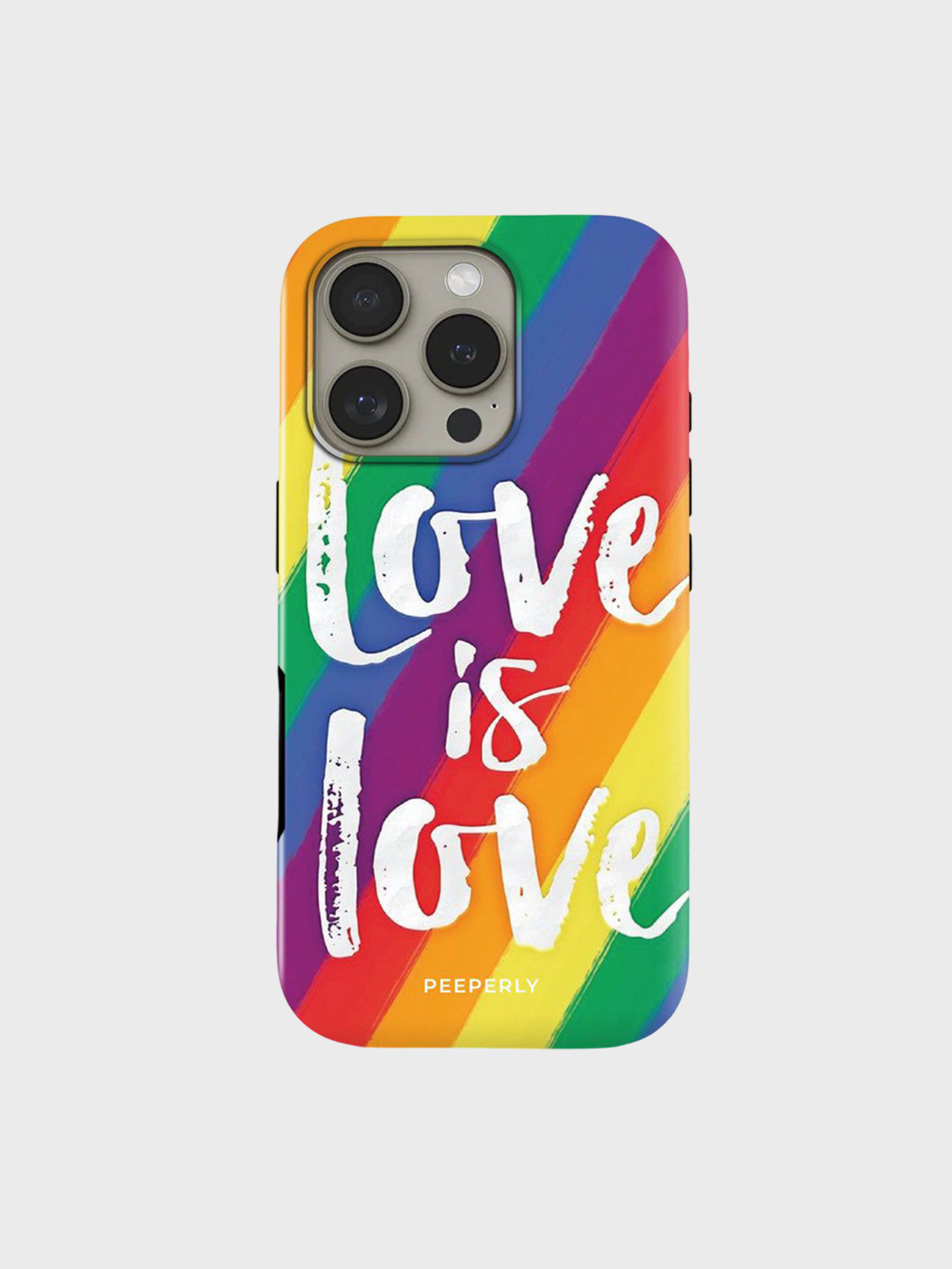 PEEPERLY Love Is Love Typography Printed Impact Resistant iPhone 13 Pro Max Back Case