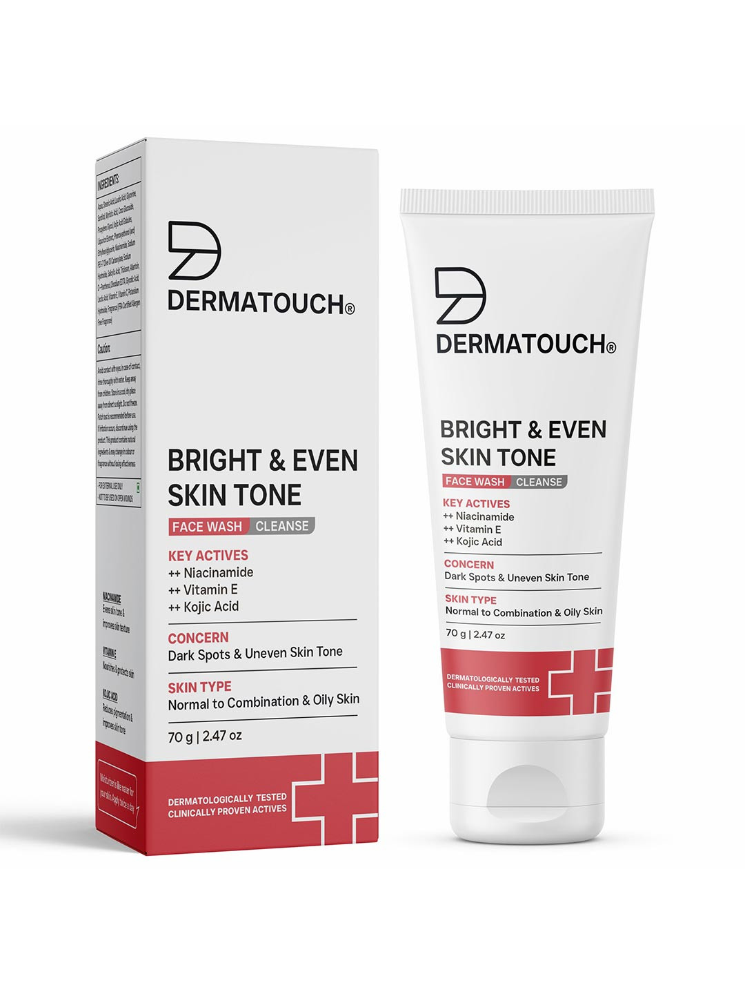Dermatouch White Dailyglow Bright & Even Skin Tone Face Wash - 70g