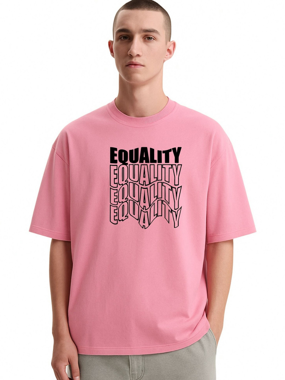 Fashnobic Men Equality Typography Round Neck T-shirt