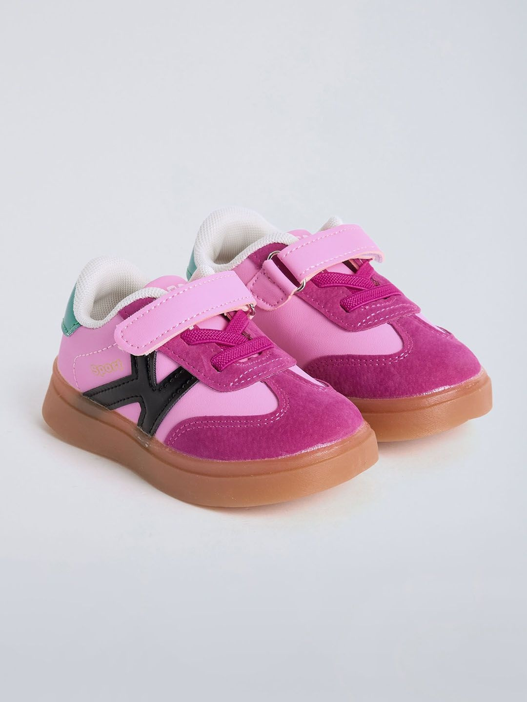 Hopscotch Girls Colour Block LED Sneakers