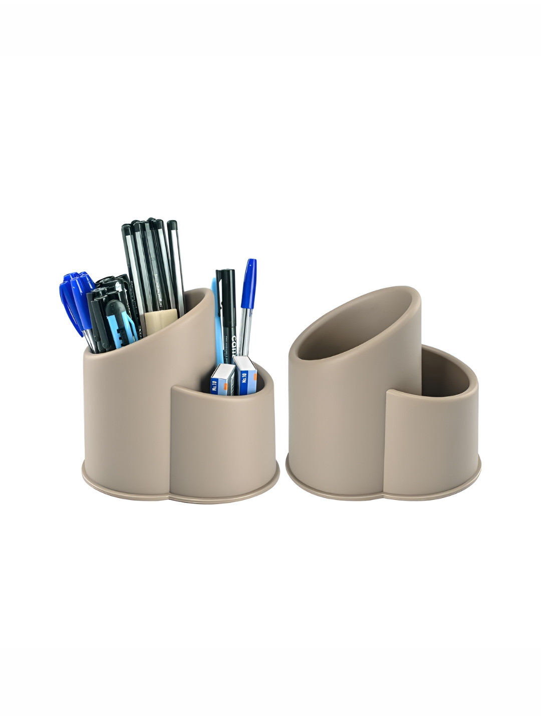 HOMESTIC Beige 2 Pieces Multipurpose Desk Organizer Box