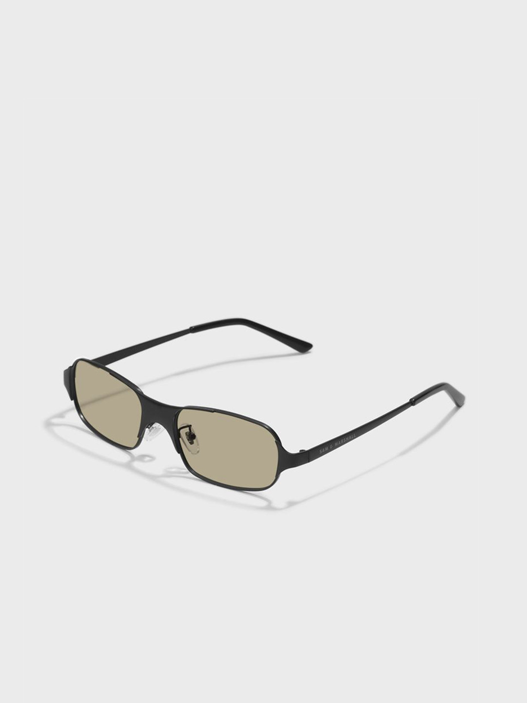 SAM & MARSHALL Unisex Square  with UV Protected Lens Sunglasses BENEDICT_BLACK_KHAKI_20085