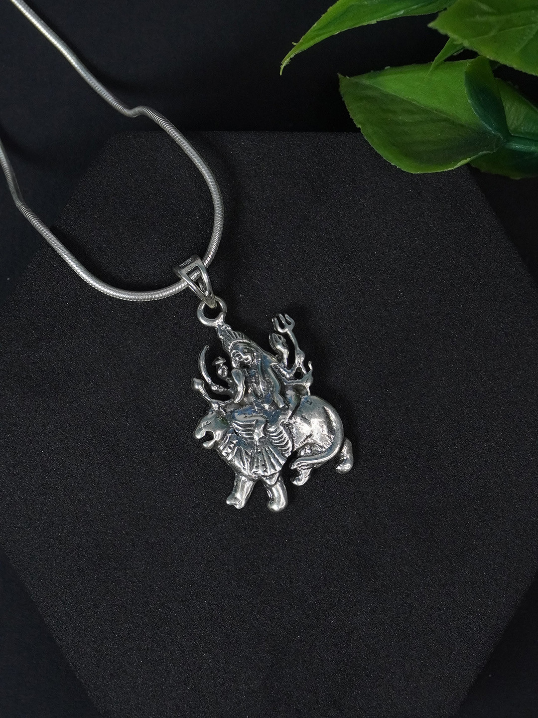 Love Rocks Silver Maa Durga Pendant