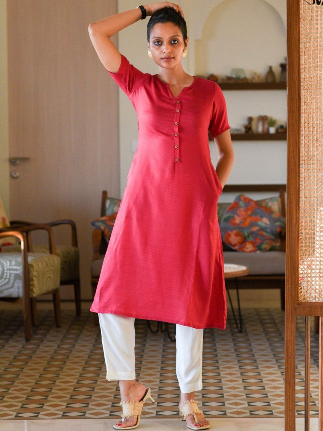 Suta Women Pink Pure cotton Kurta Set