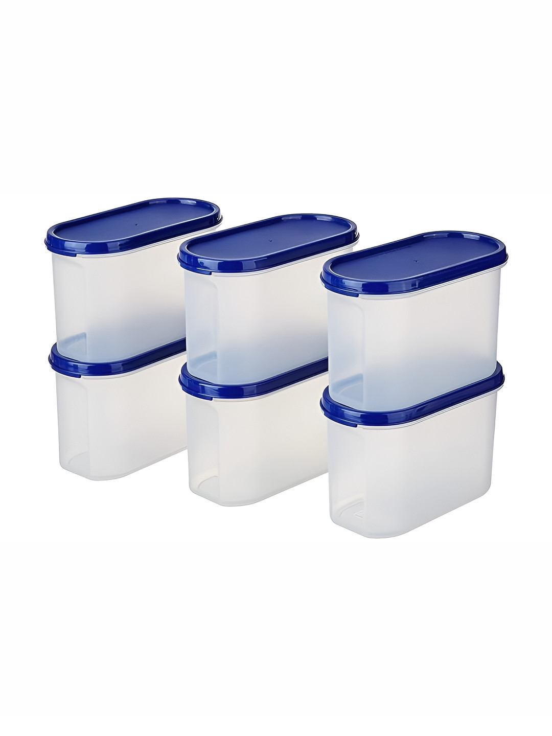 ANOHA HOME AND KITCHEN Blue 6 Pieces Plastic Safe Pack Fridge Container