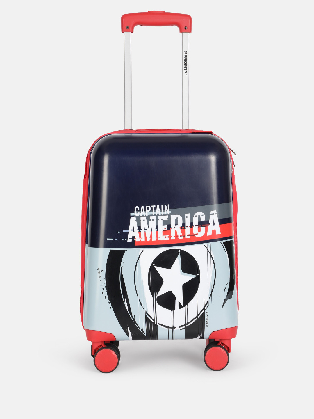Priority Boys Captain America Print Hard Sided Cabin Trolley Bag - 38 L