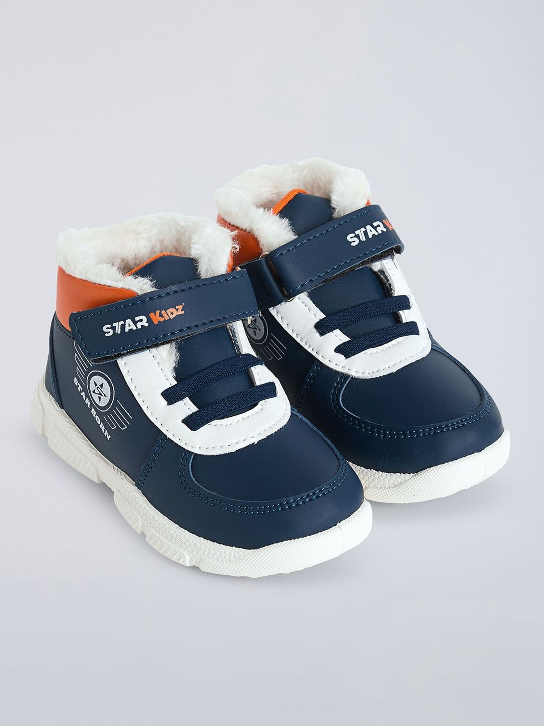 Hopscotch Unisex Blue Colour-Block Non-Marking Ankle Length Lace-Ups Sneakers