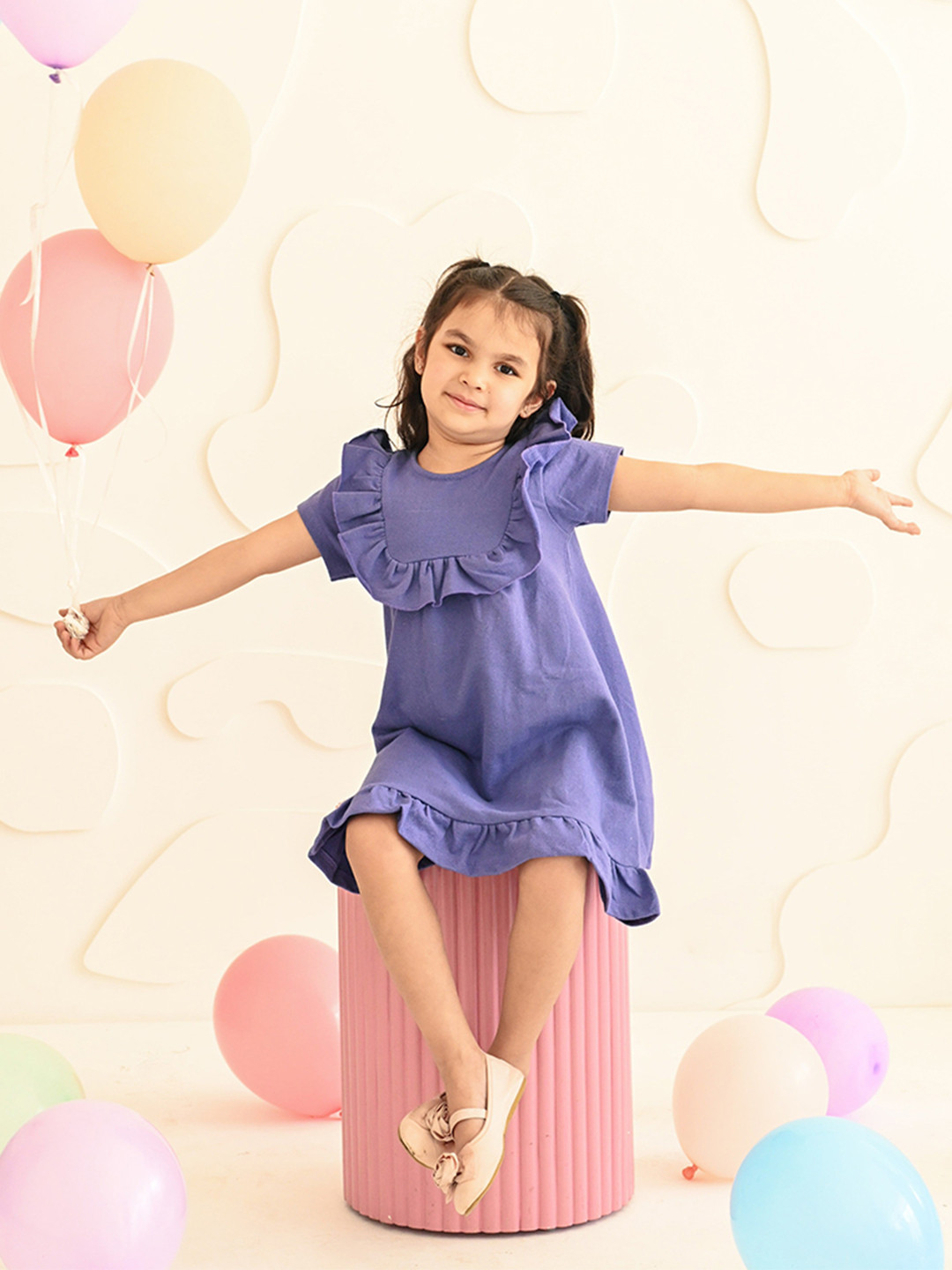 Puddle Fashion Girls Ruffled A-Line Dress