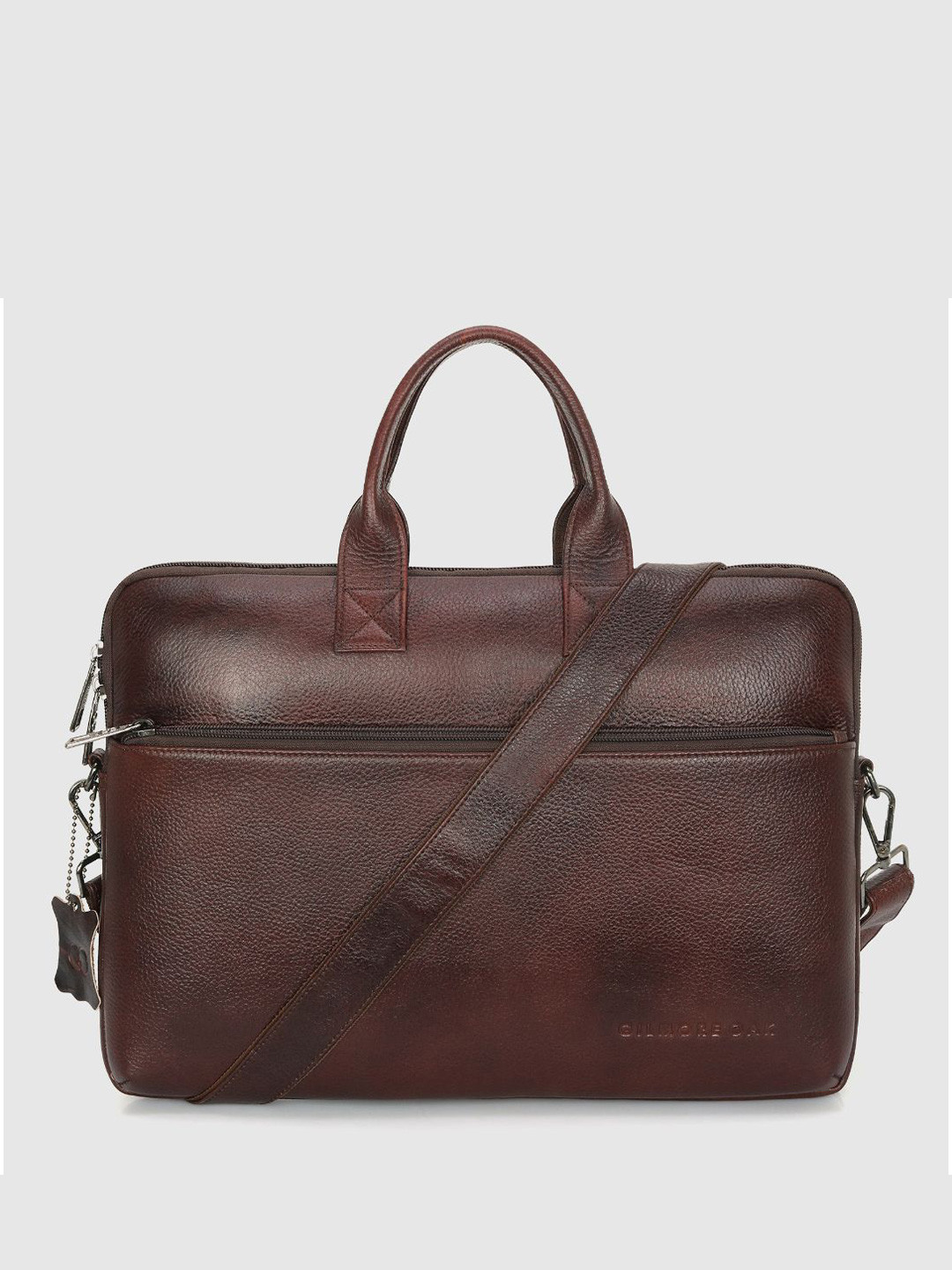 GILMORE OAK Extravagance Men Textured Leather Laptop Bag