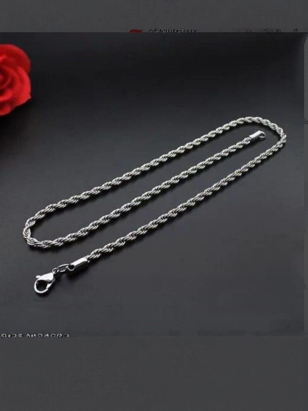 Basukiya Silver Plated Round Chain