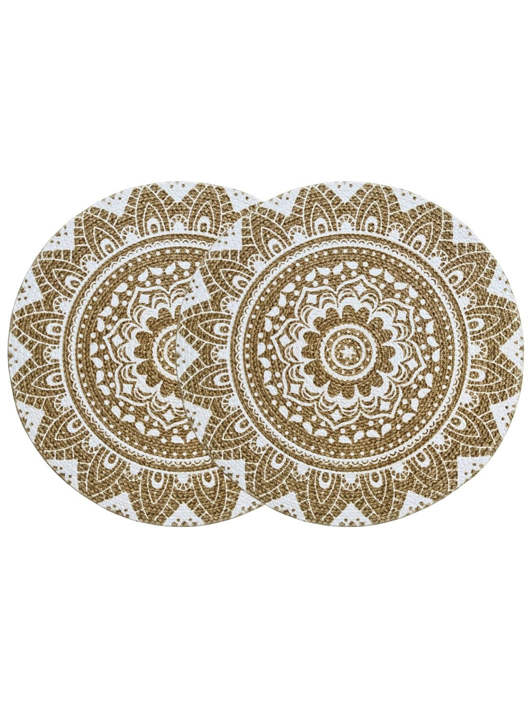 ROUGH ROAD STORE Set of 2 Handmade Rib Style Cotton Table Placemats