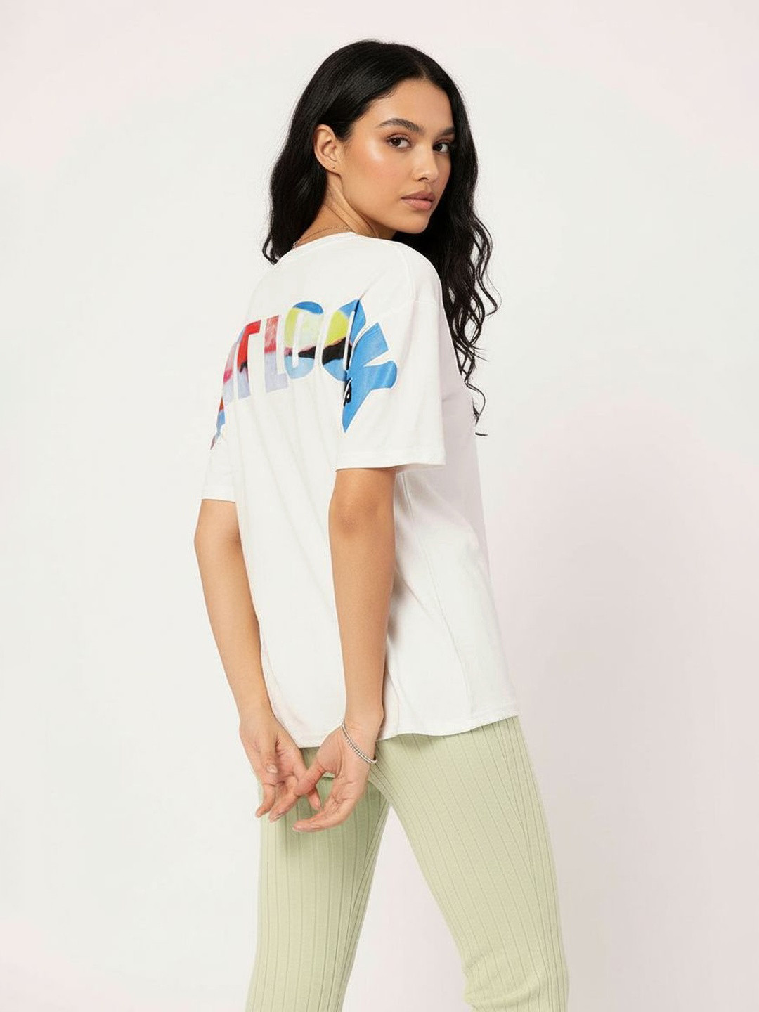 DressBerry Boldly Basic Typo Print Relaxed Tee