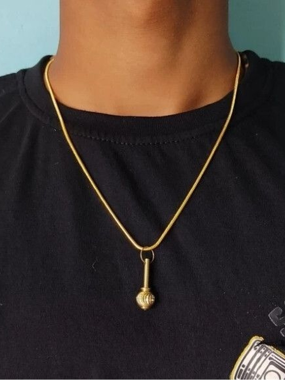 Basukiya Unisex Brass Hanuman Locket Necklace
