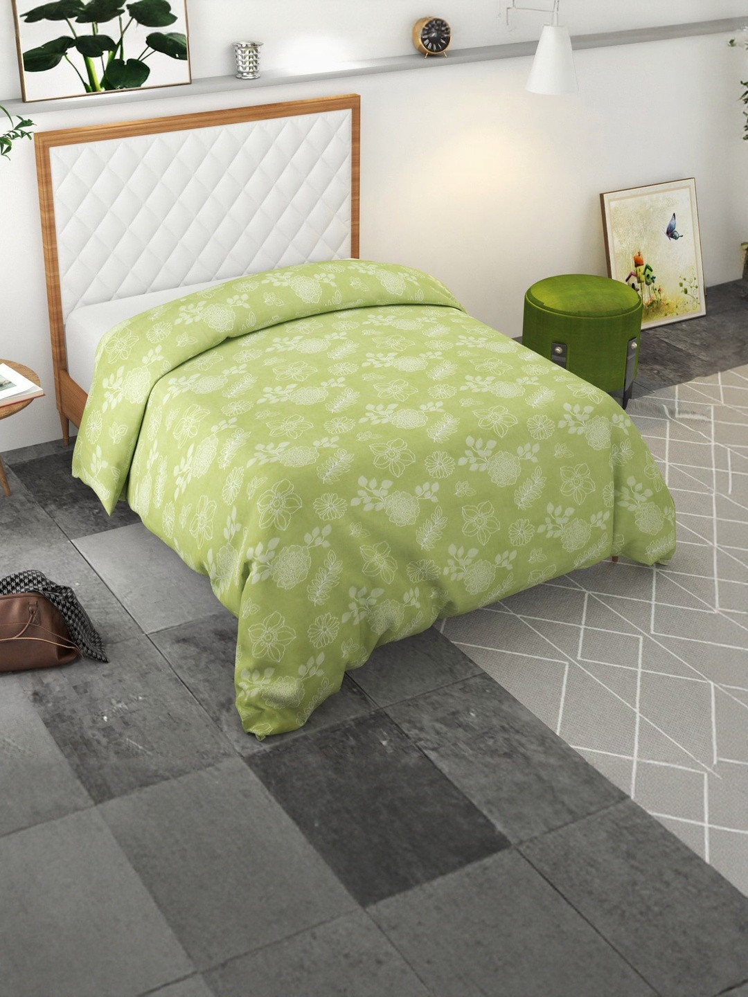 TINDLER KNOTS 140 GSM Soft Cotton RAJAI Cover for SINGLE Bed With Zipper