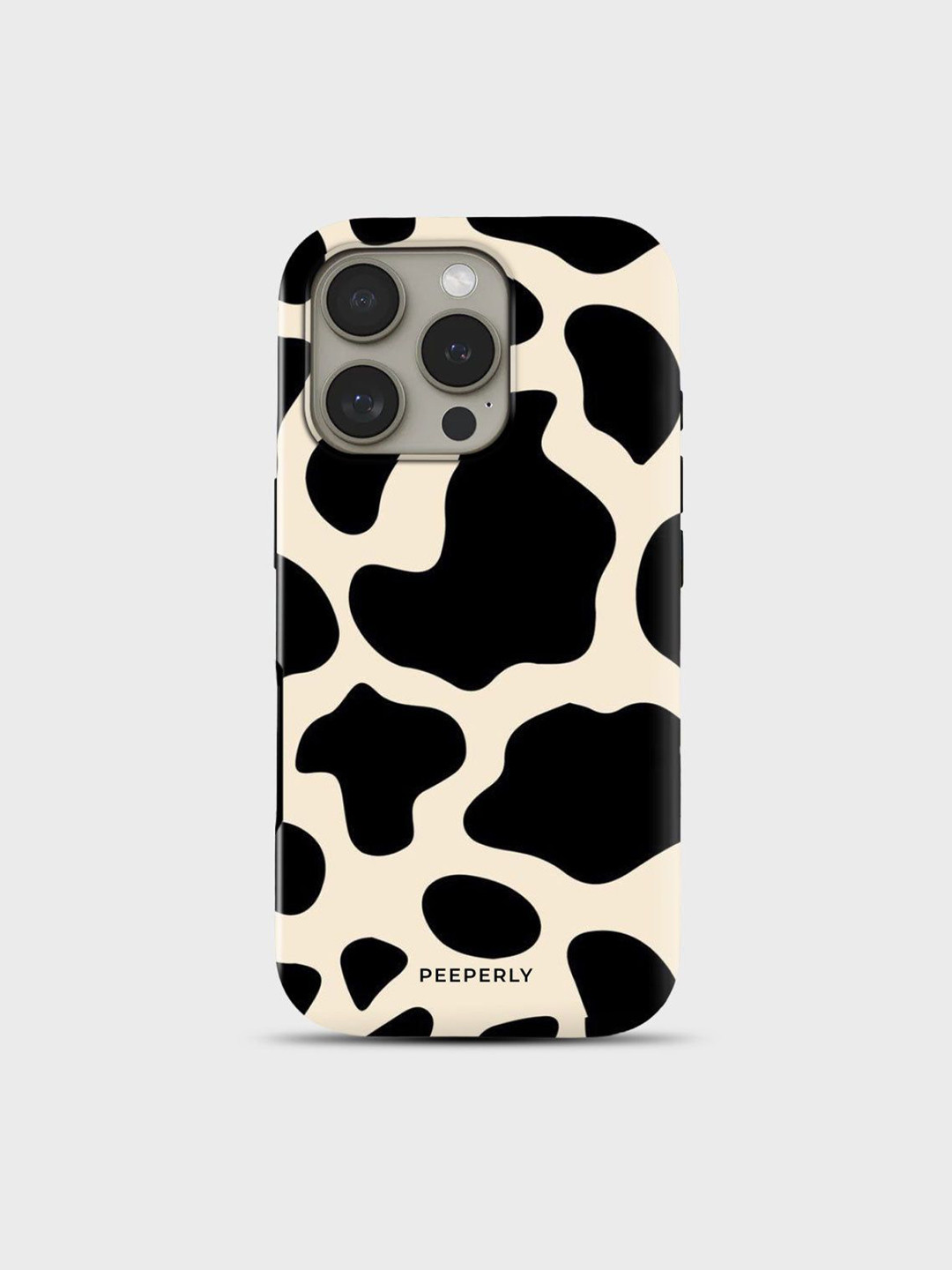 PEEPERLY Unisex iPhone 13 Pro Max Abstract Impact Resistant Holstein Back Case