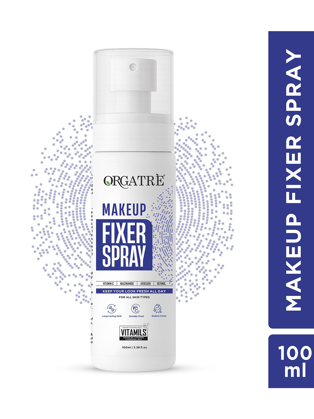 Orgatre Natural Finish Makeup Fixer Hydrating Setting Spray - 100 ml