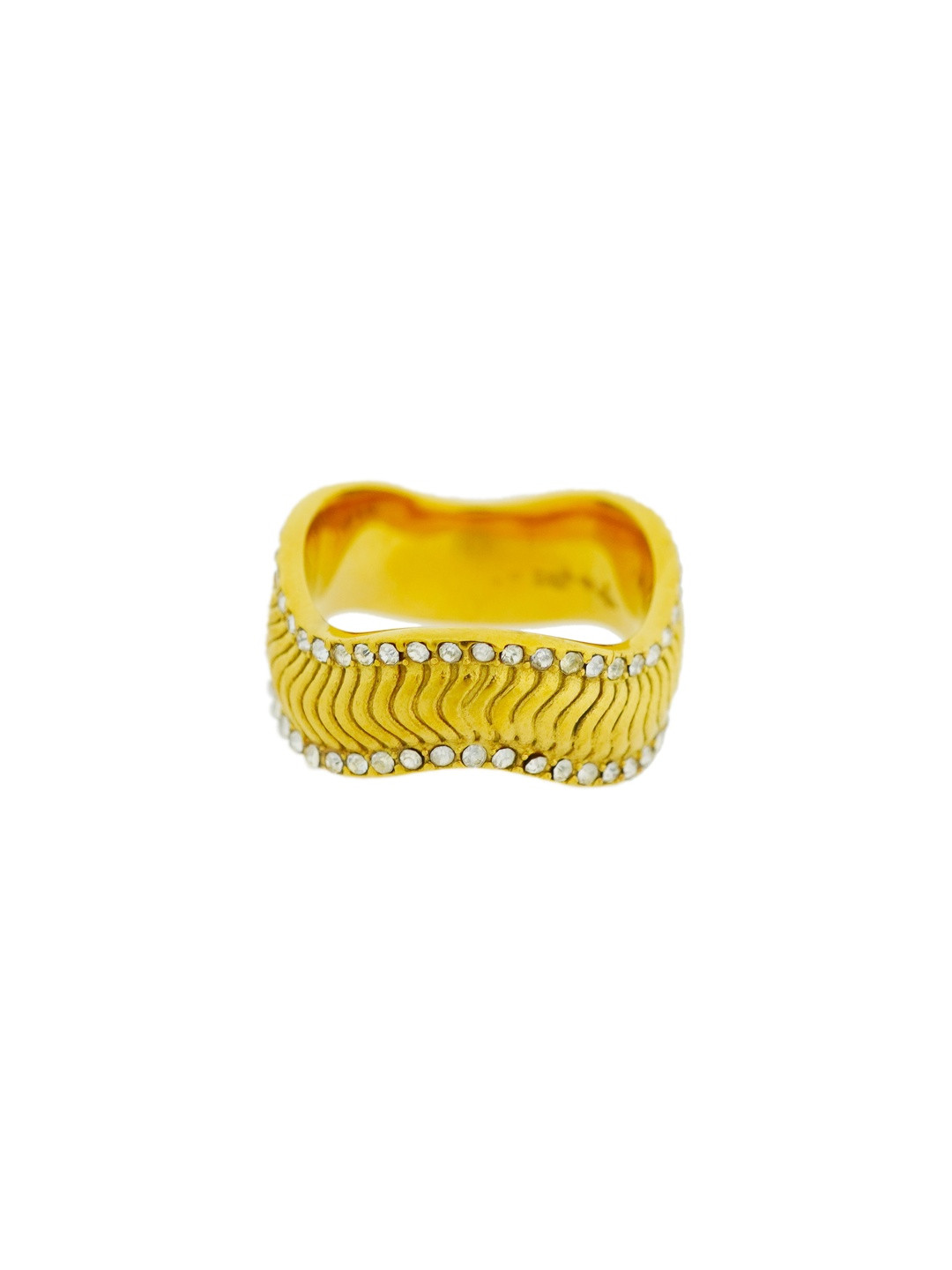 INTERSTELLAR Women 18K Gold Plated Wave Design Ring