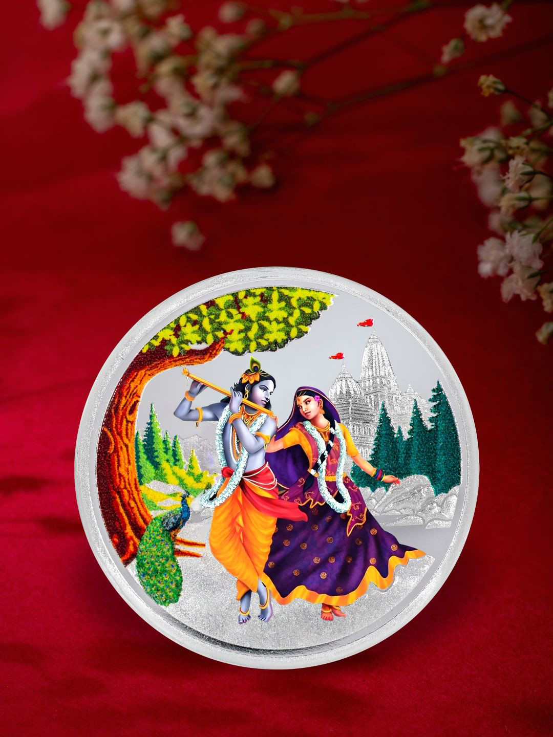 Aisshpra Radha Krishna 999 Silver Coin - 10g