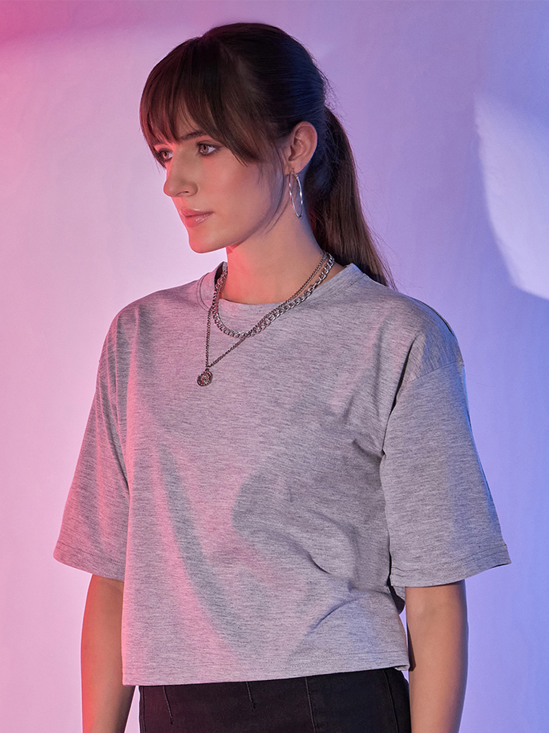 DIMPY GARMENTS Women Pockets Boxy T-shirt