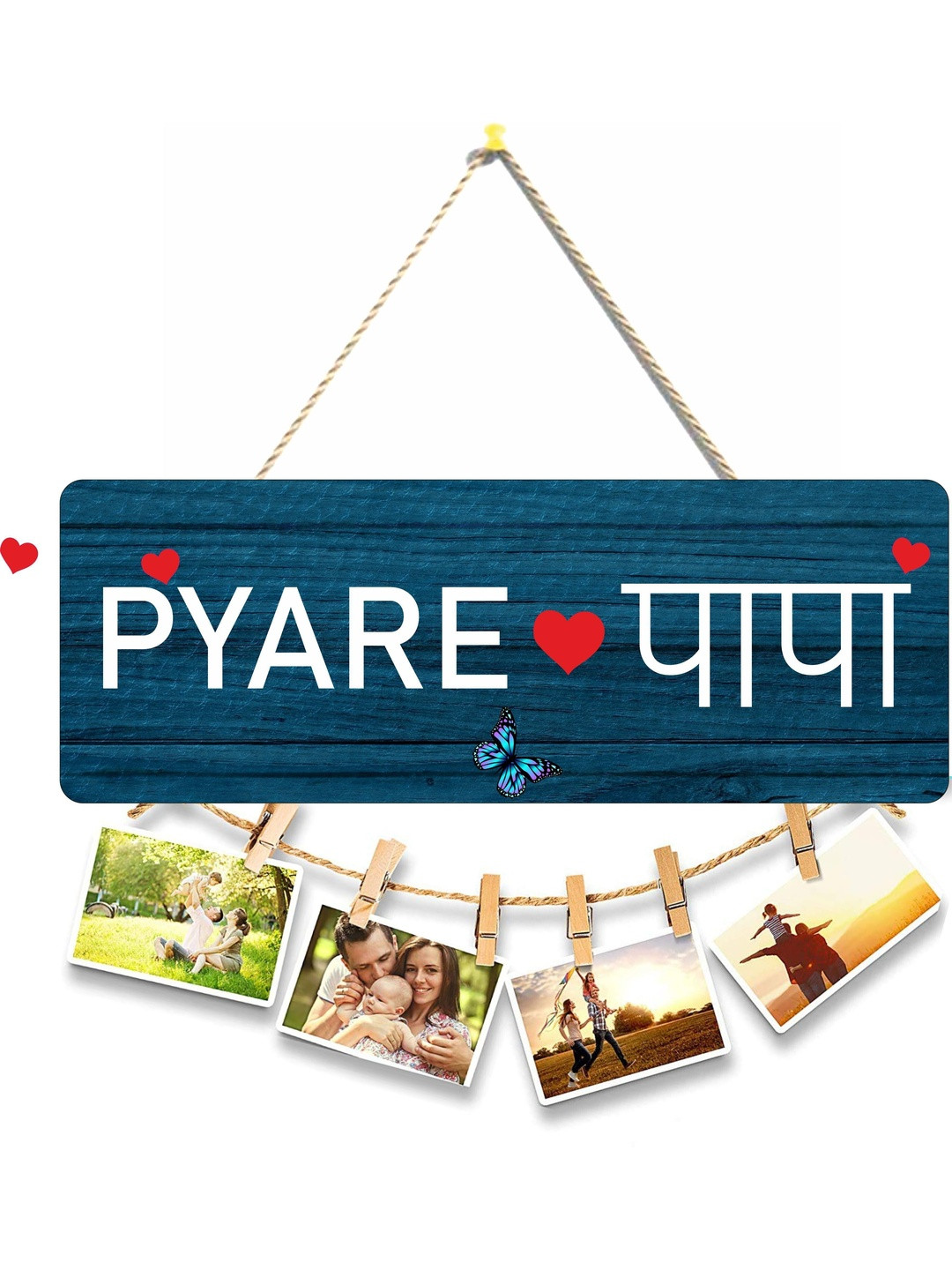 Shiv Collection Pyare Papa Wooden Wall Hanging Decor