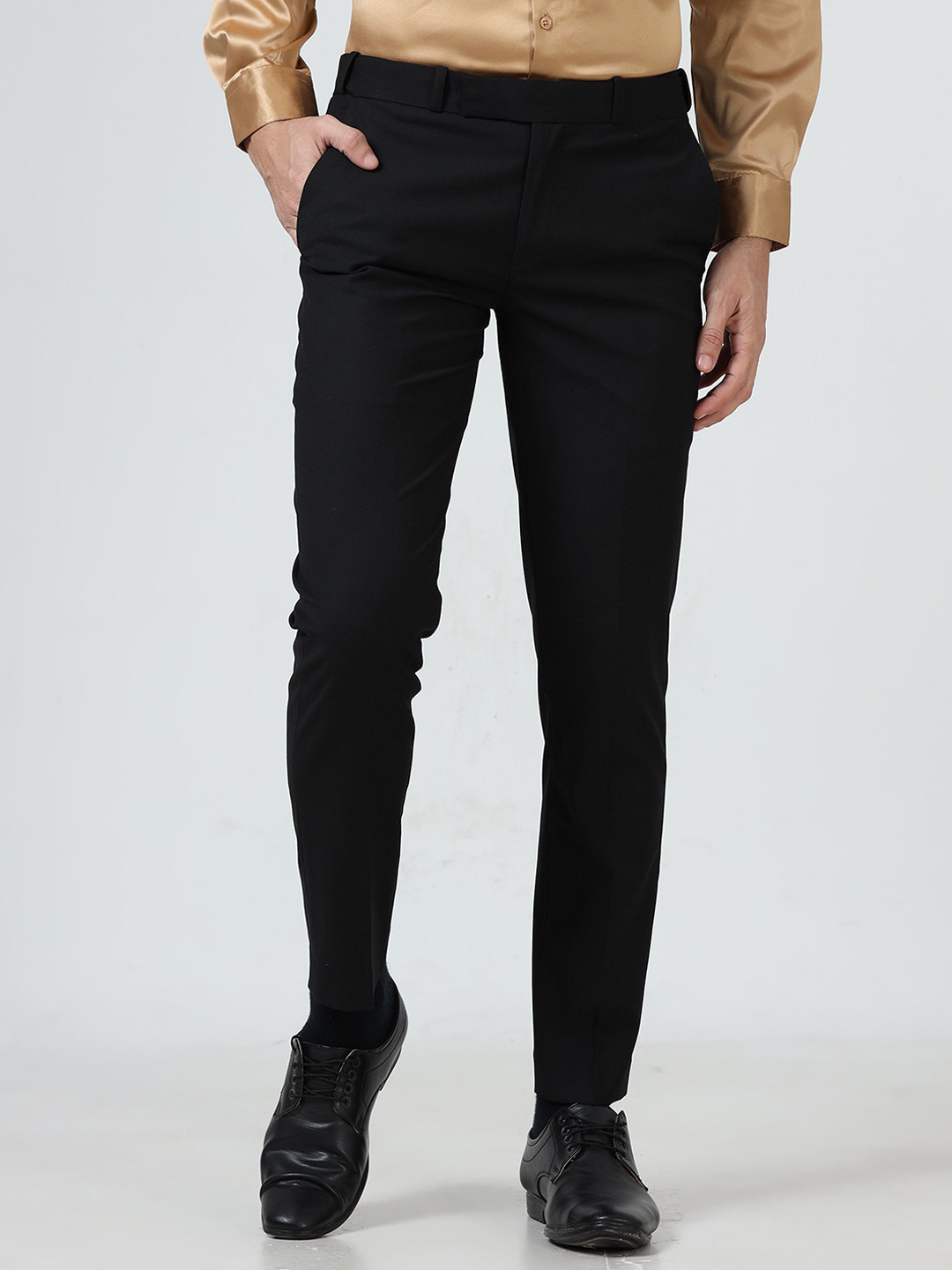 McHenry Men Smart Slim Fit Wrinkle Free Waist expandable Formal Trousers