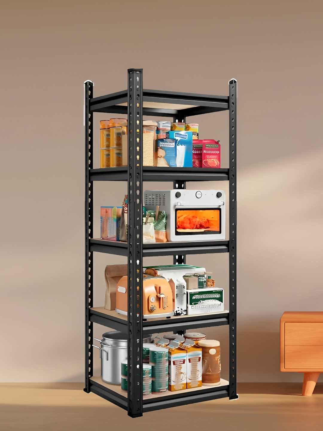 JD FRESH Black 5 Tier Super Strong Organiser