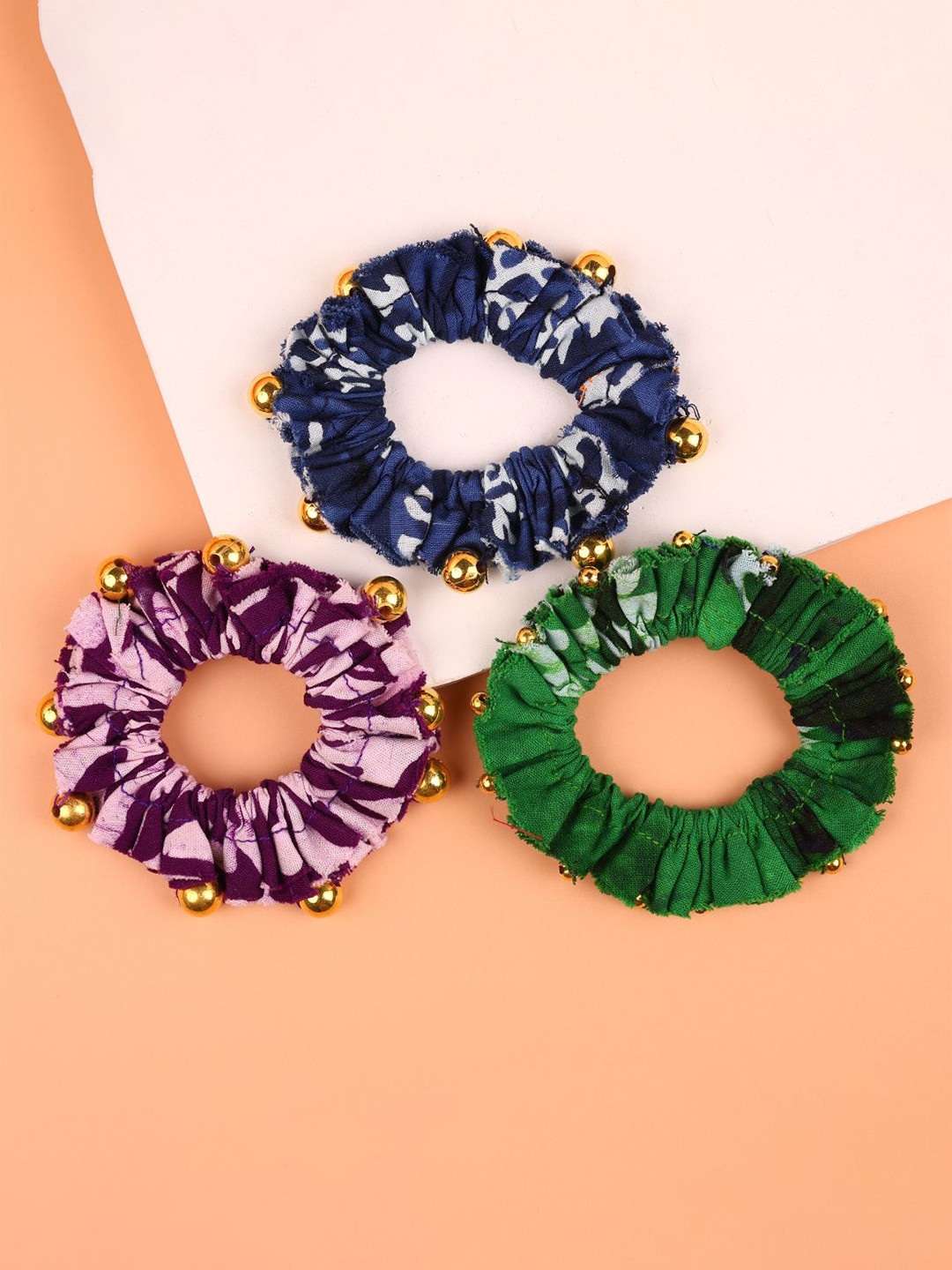Choko Girls Set Of 3 Scrunchies Ponytail Holders