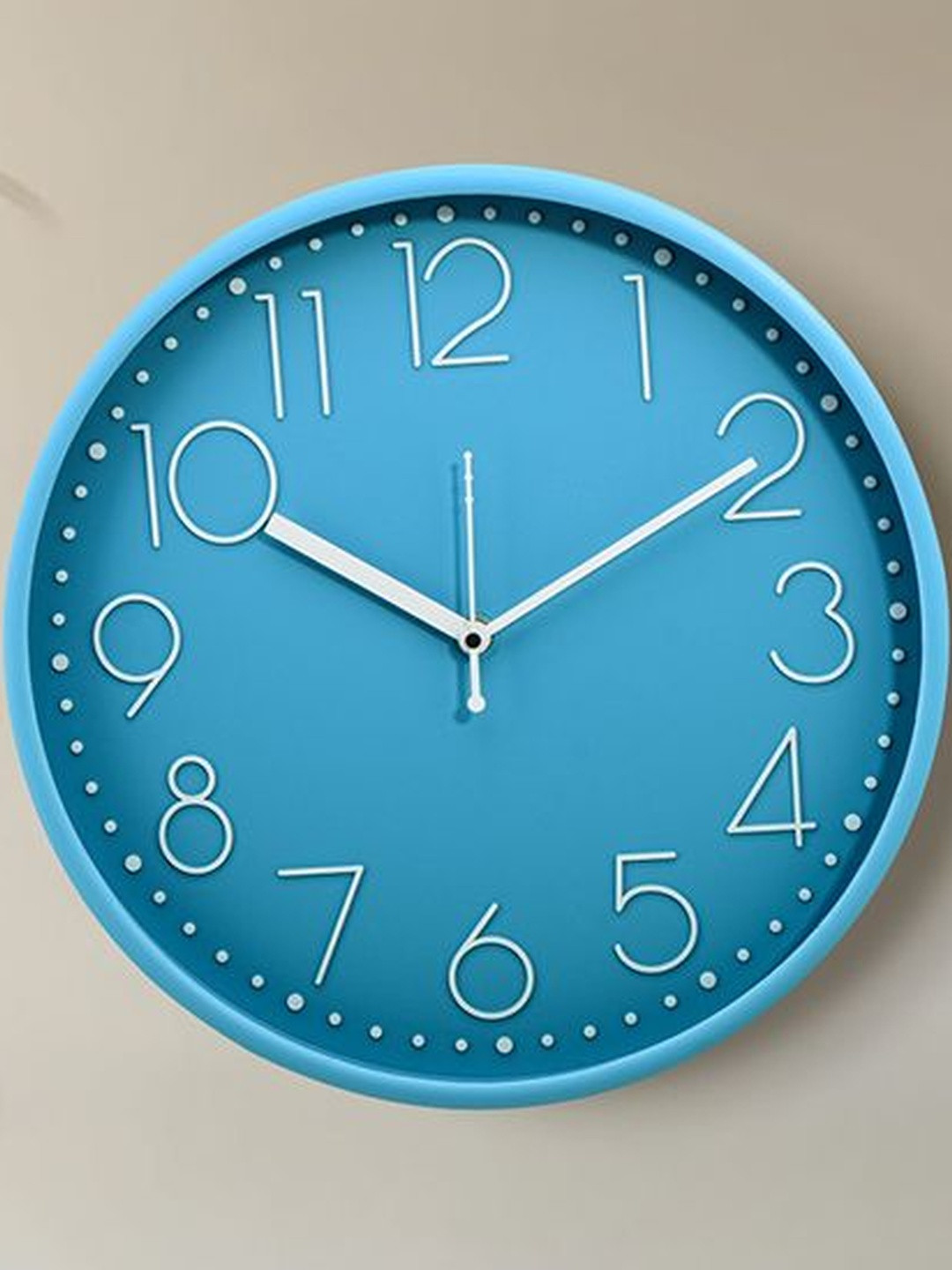 Myntra Elegant Homes Plastic Blue Wall Clock