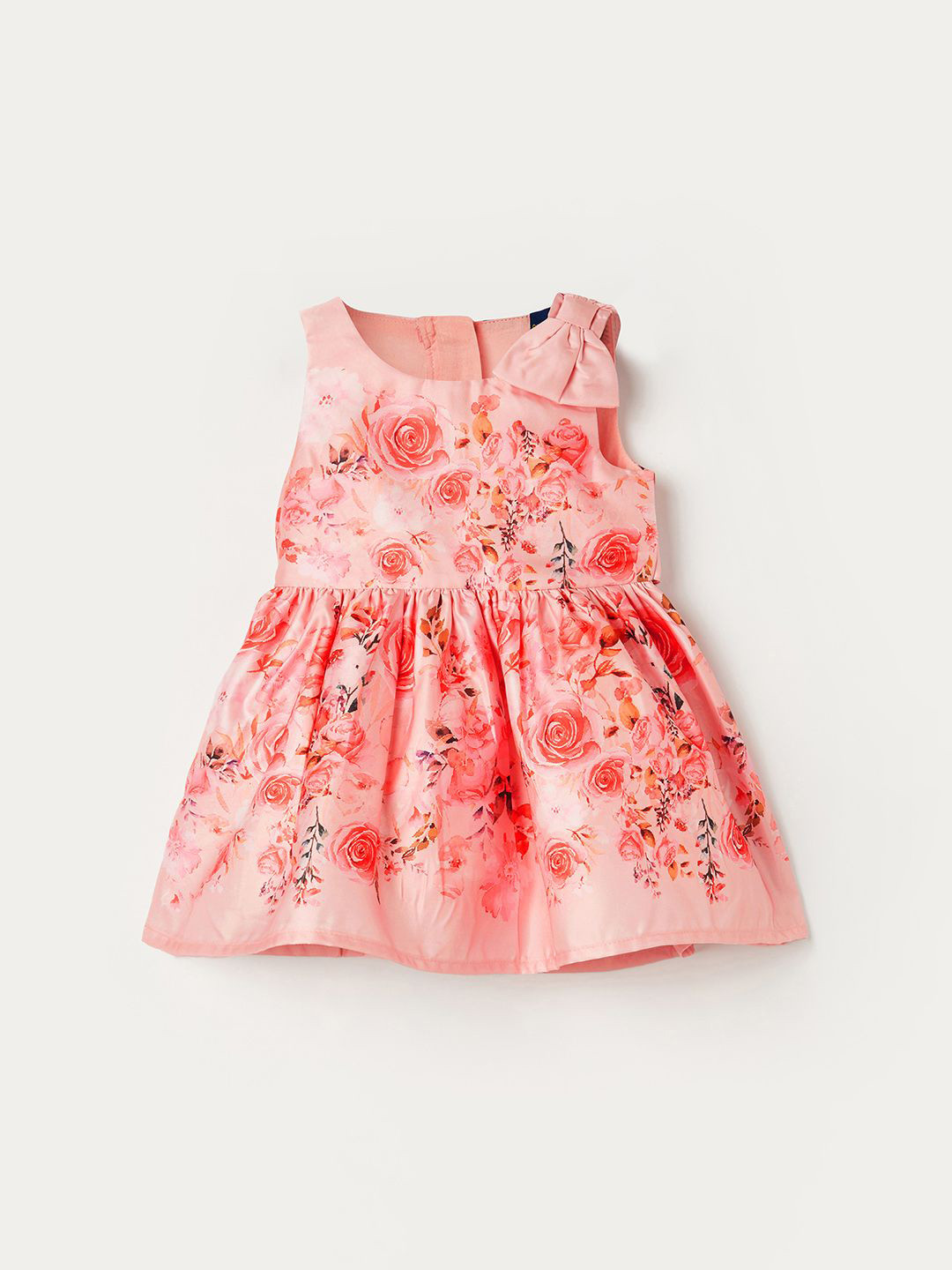 Juniors by Lifestyle Girls Floral Printed Bow Fit and Flare Mini Dresses