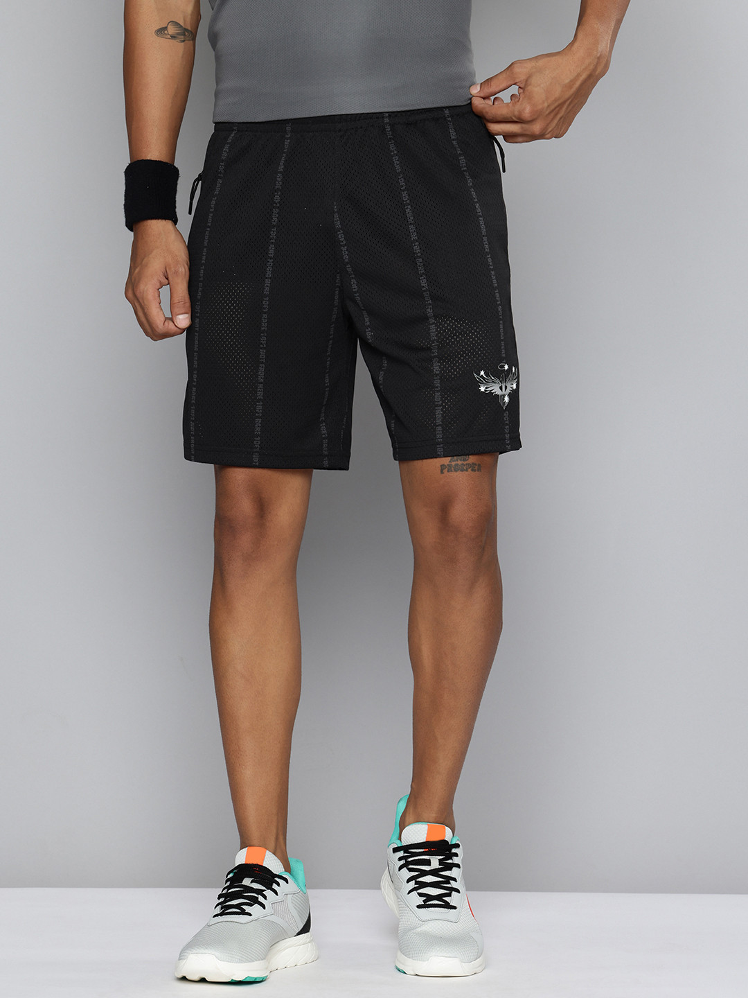 Puma Men Melo Alwayz On Striped Basketball Relaxed Fit Sports Shorts