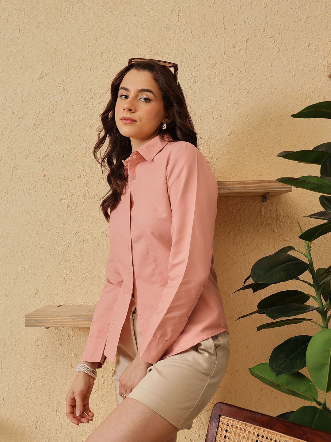 Molly & Michel Comfort Slim Fit Cotton Shirt