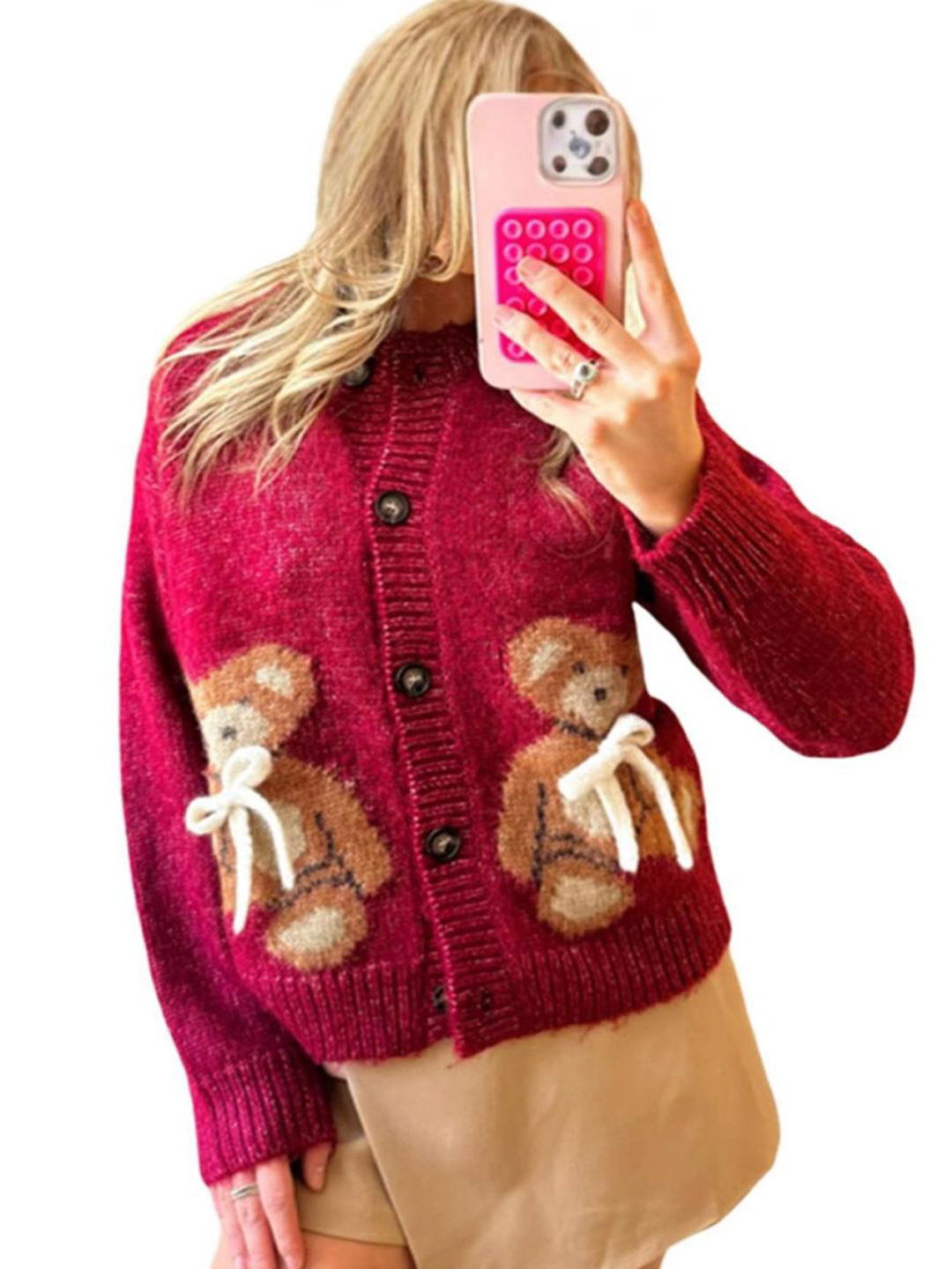 StyleCast Women Round Neck Humour & Comic Cardigan