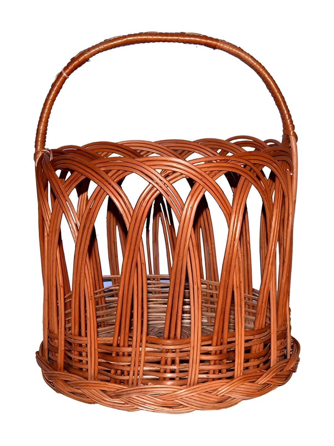Rustic Rituals Brown 3 Pieces Bamboo Hand-Painted Bread Hamper Baskets