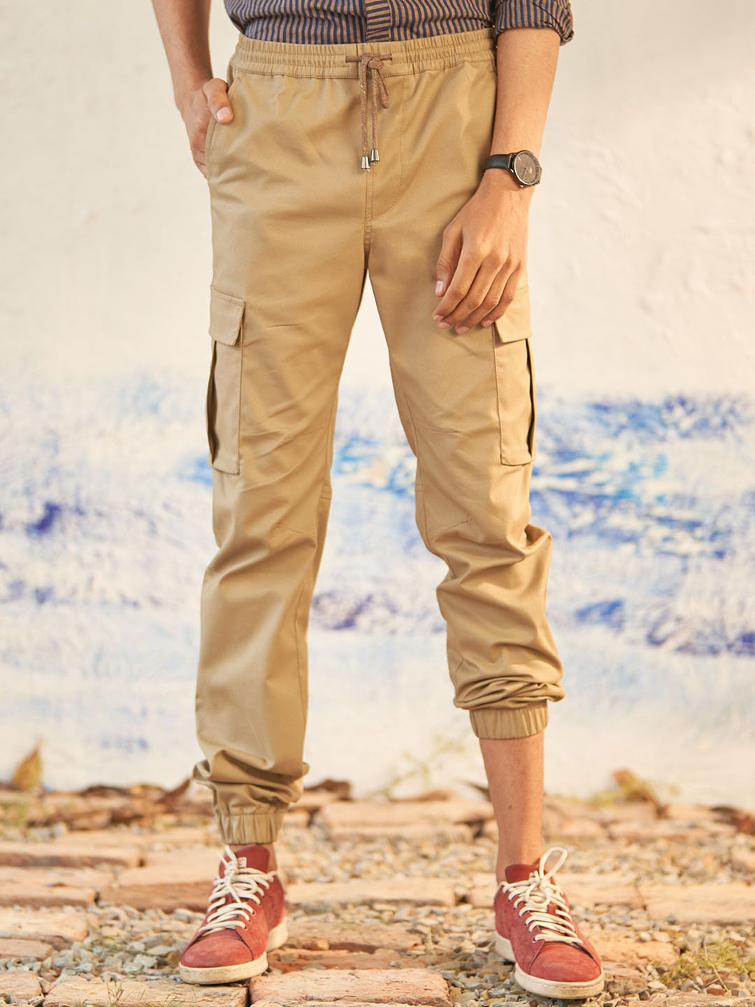Canoopi Men Mid-Rise Slim Fit Cargos