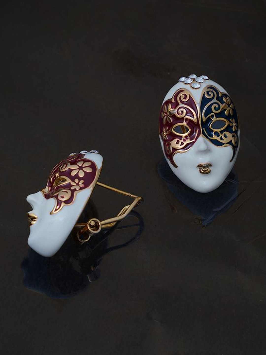 Ashnera Multi Stainless Steel Oval Earrings