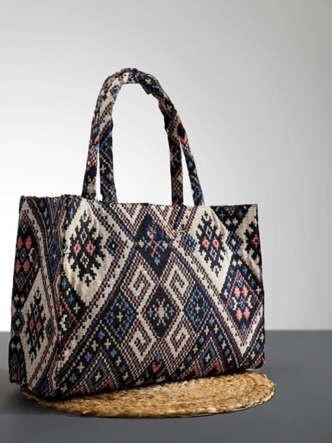 PROGONE ENTERPRISE Ethnic Motifs Self Design Large Shopper Handheld Bag