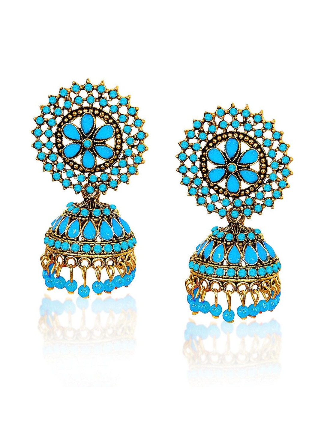 Utkarsh Women Metal Rhinestone Classic Jhumkas