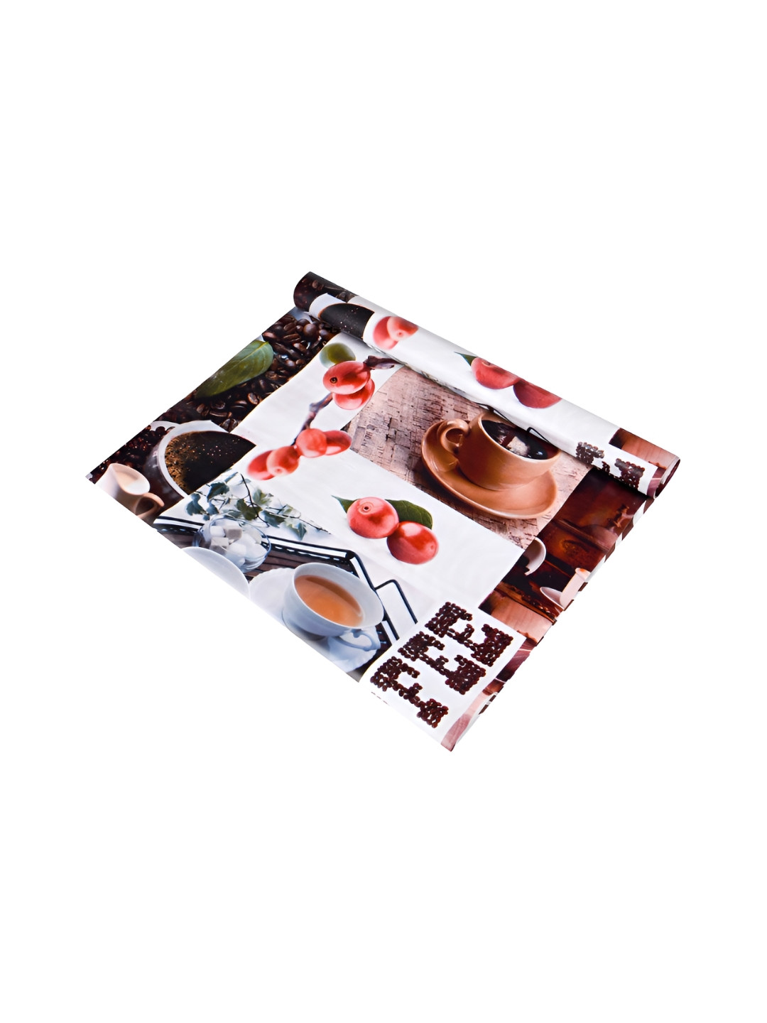 Aura White & Red Printed Shelf Liner Organiser