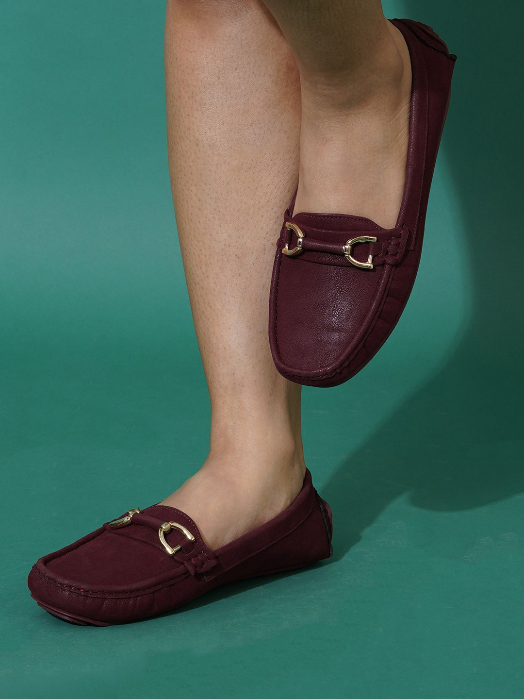 Sherrif Shoes Women Suede Smart Casual Horsebit Loafers