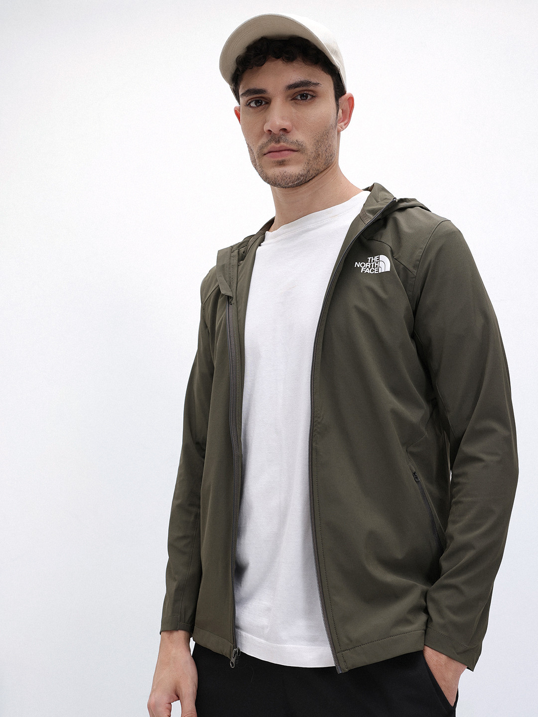 The North Face Brand Logo Detail Hooded Wind Cheater