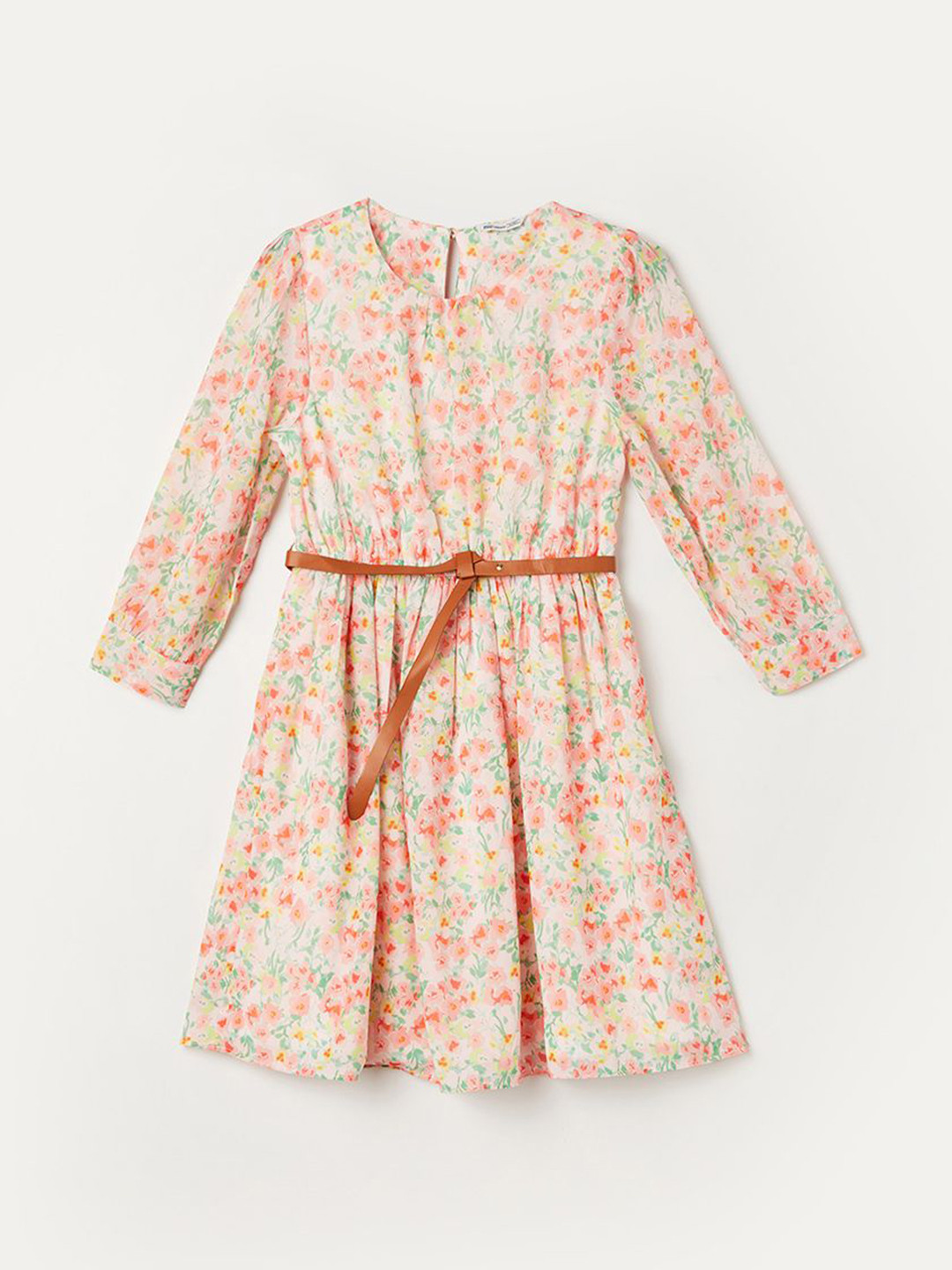 Fame Forever by Lifestyle Floral Print Fit & Flare Mini Dress Comes With A Belt