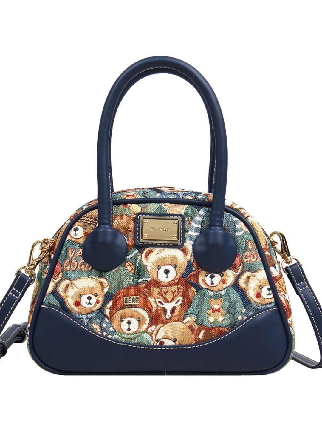 Henney Bear Textured Structured Satchel